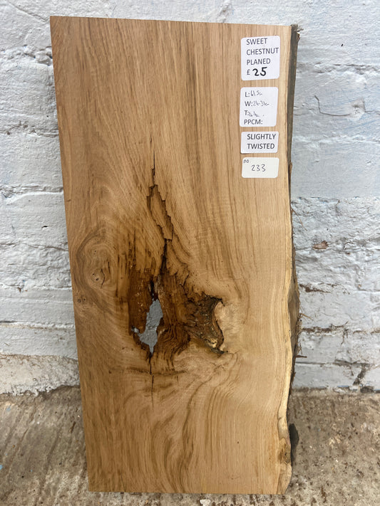 Sweet Chestnut No 233 - 615x240-310x44mm Planed