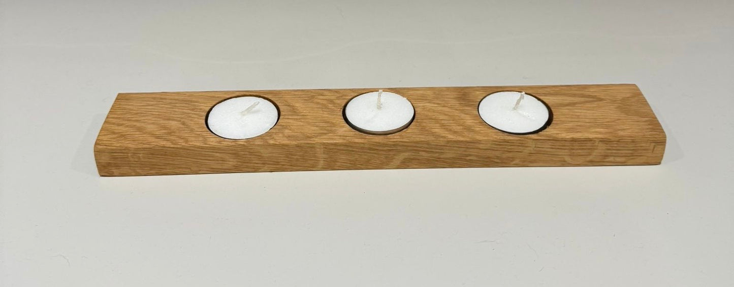 English Oak - 3 tea light holder