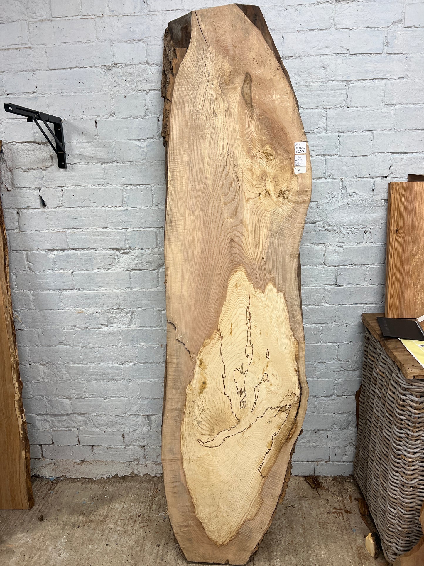 Ash No 46 - 1900x300-500x45mm Planed