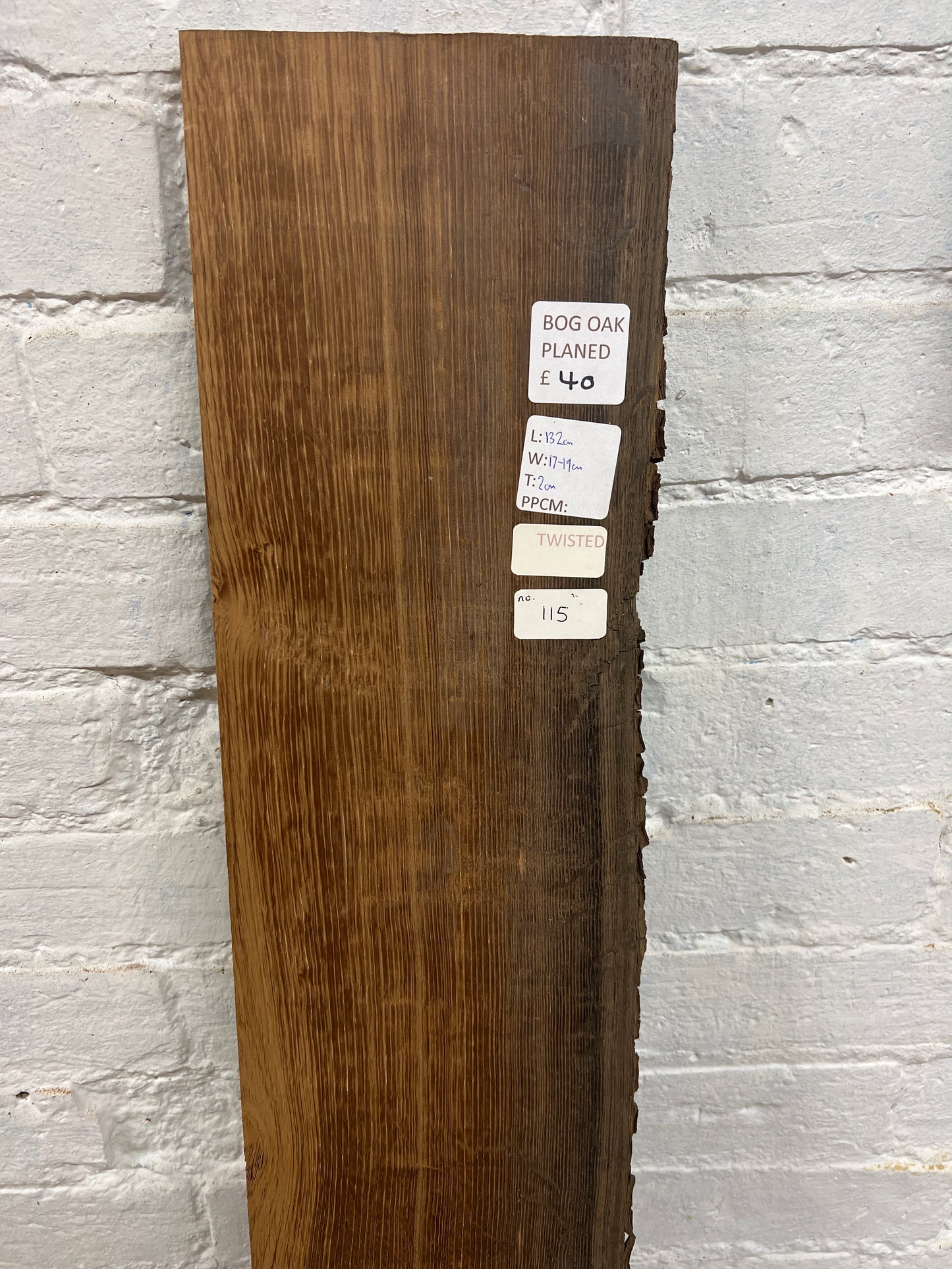 Bog Oak No 115 - 1320x170-190x20mm Planed