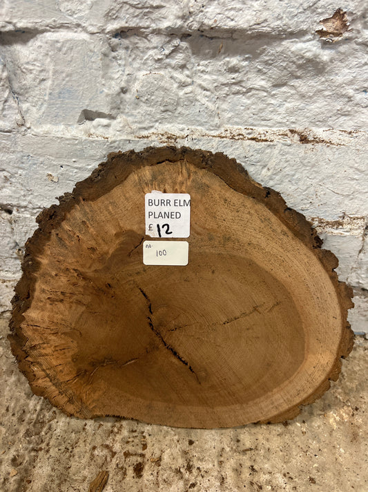 Burr Elm No 100 - 300x260x30mm Sawn