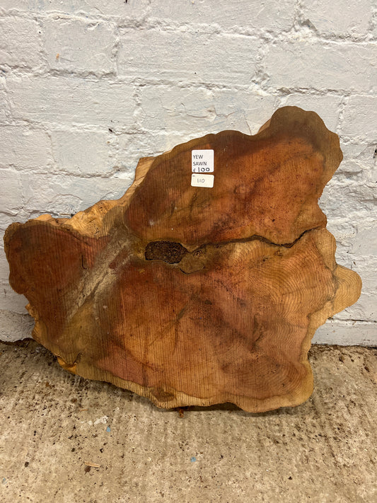 Yew No 110 - 500x640x40mm Sawn
