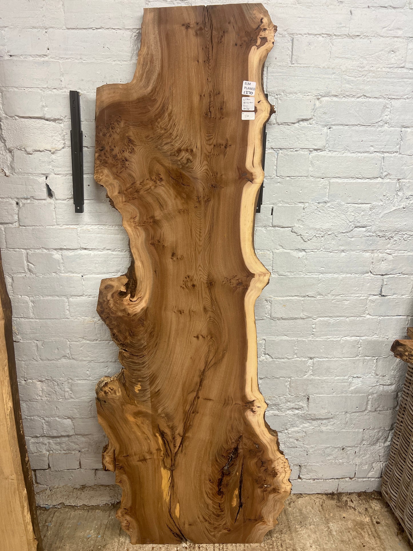 Burr Elm No 230 - 1760x340-600x30mm Planed