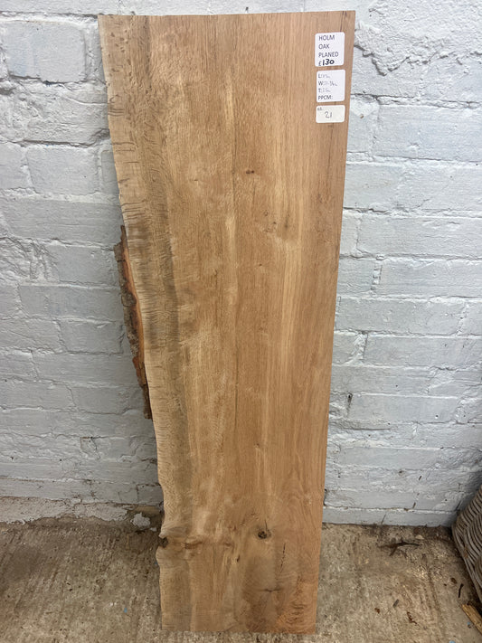 Holm Oak No 21 - 1170x310-340x35mm Planed