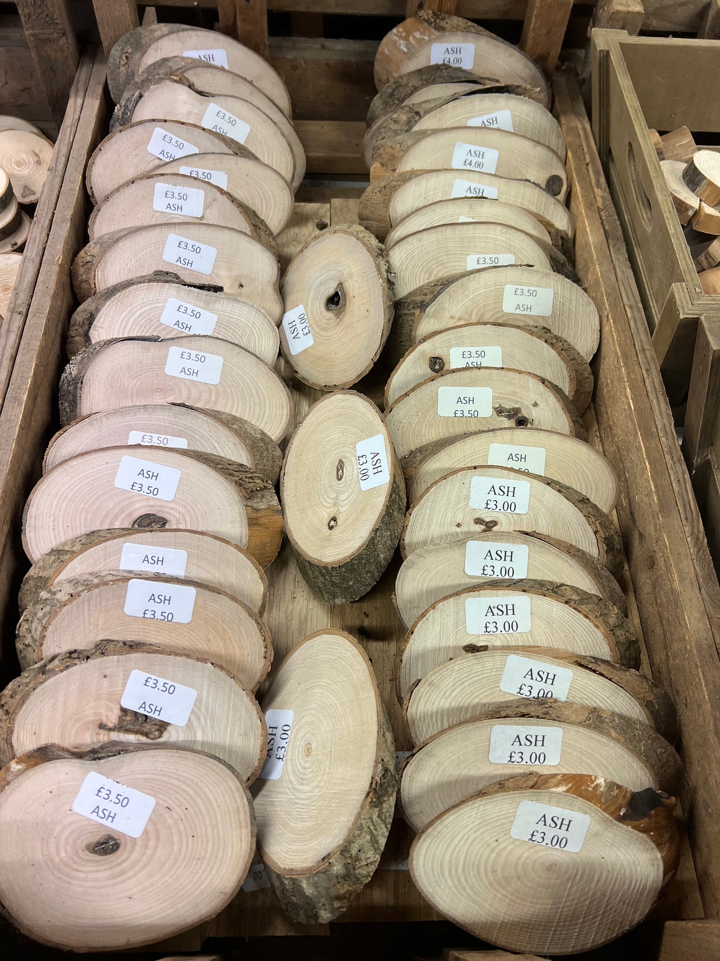 Slanted Ash Rounds - Sawn