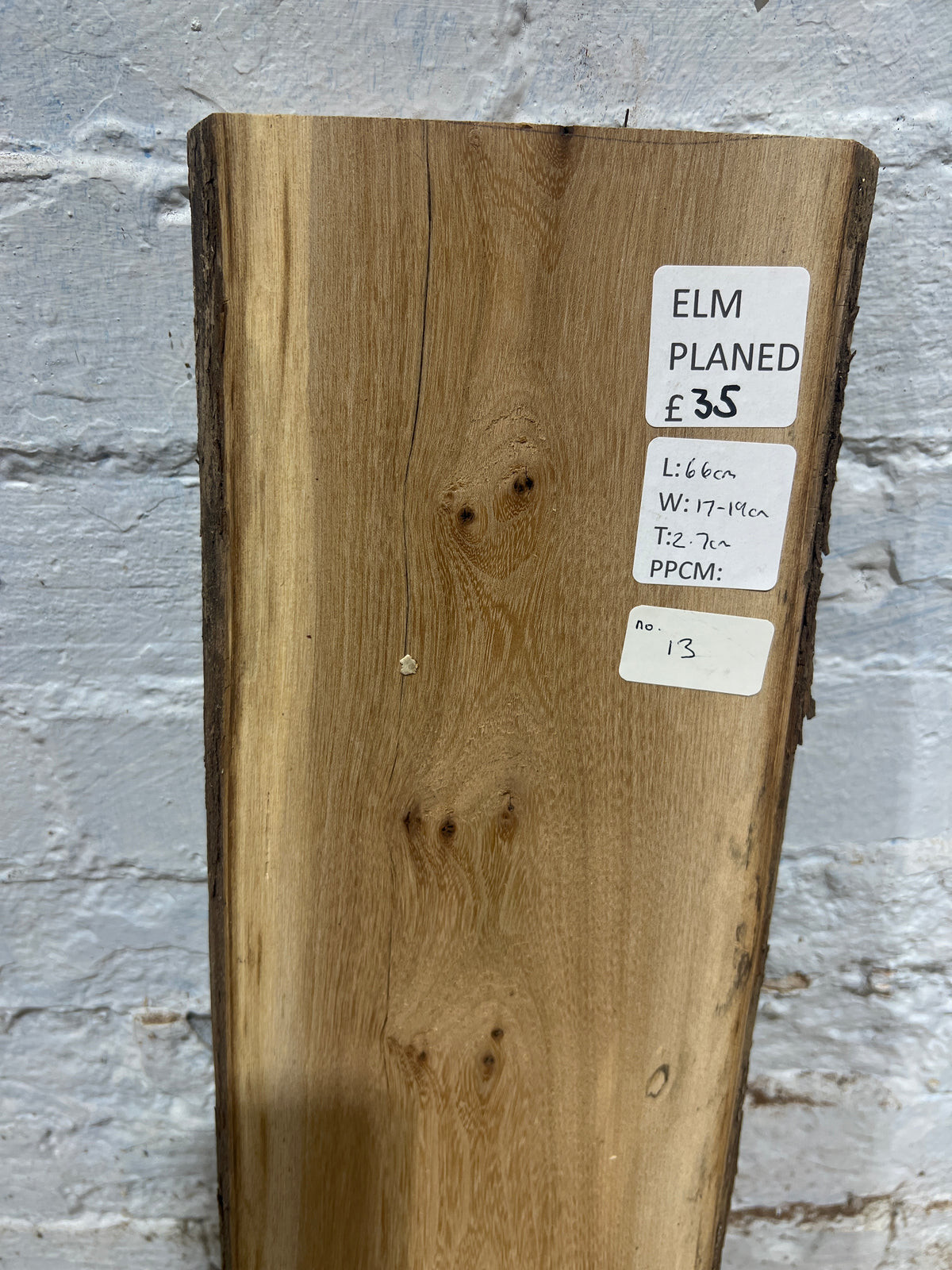 Elm No 13 - 660x170-190x27mm Planed