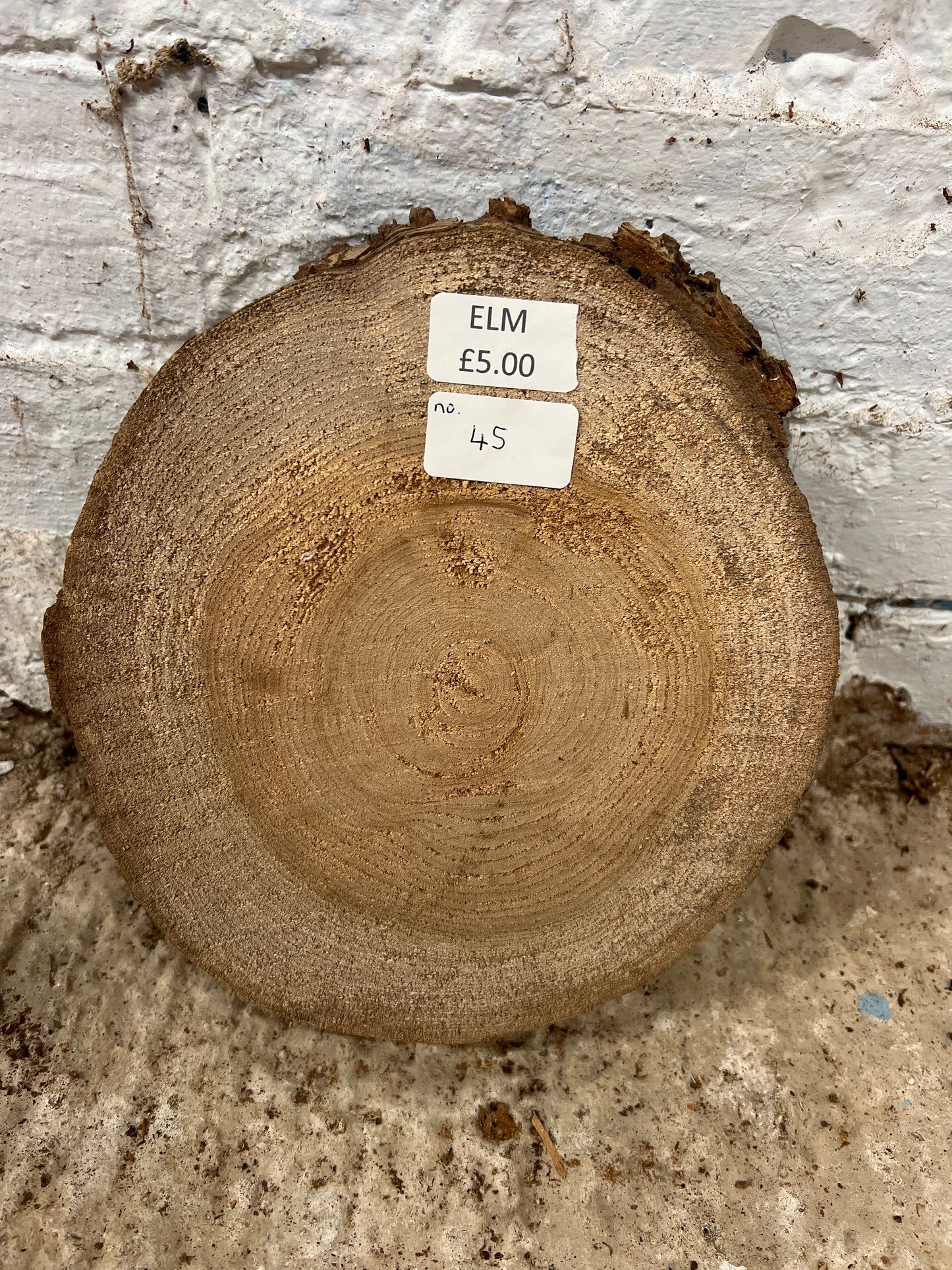 Elm No 45 - 230x220x40mm Sawn