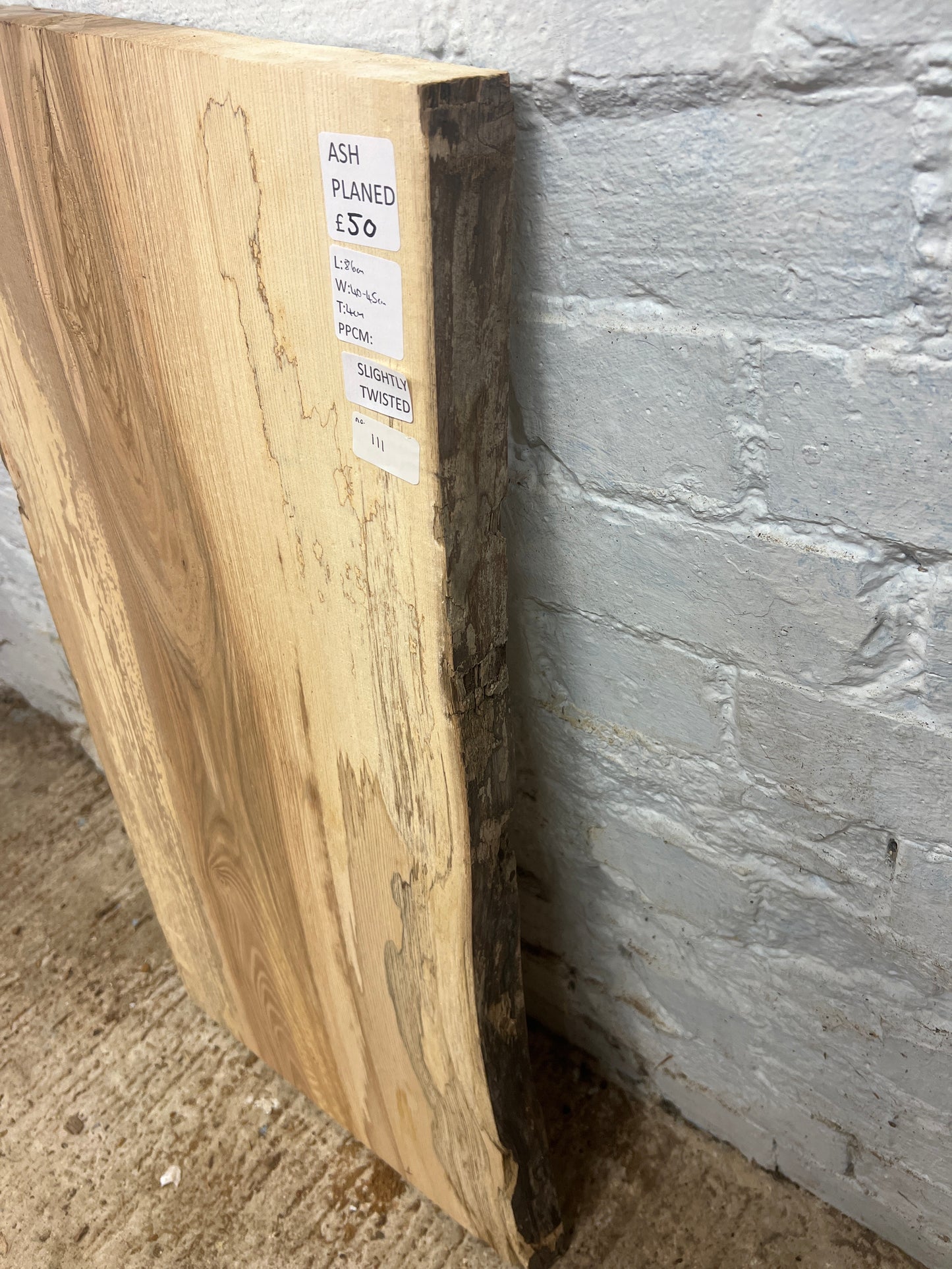 Ash No 111 - 860x400-450x40mm Planed