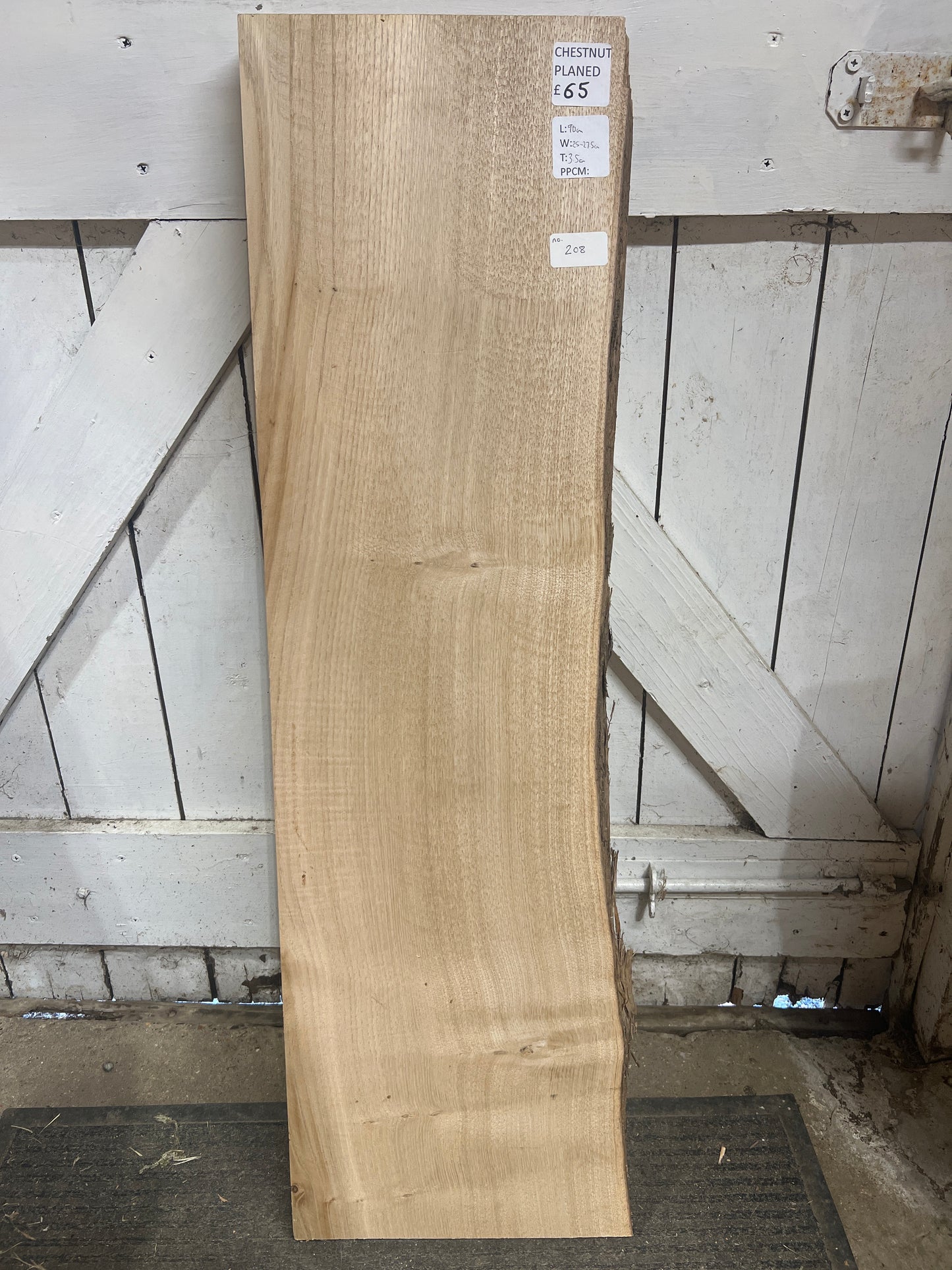 Chestnut No 208 - 910x520-570x32mm Planed