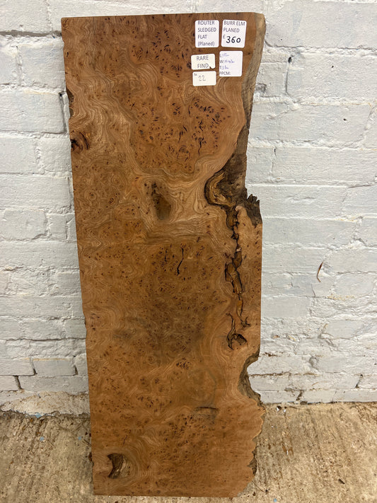 Burr Elm No 22 - 1120x310-430x38mm Planed