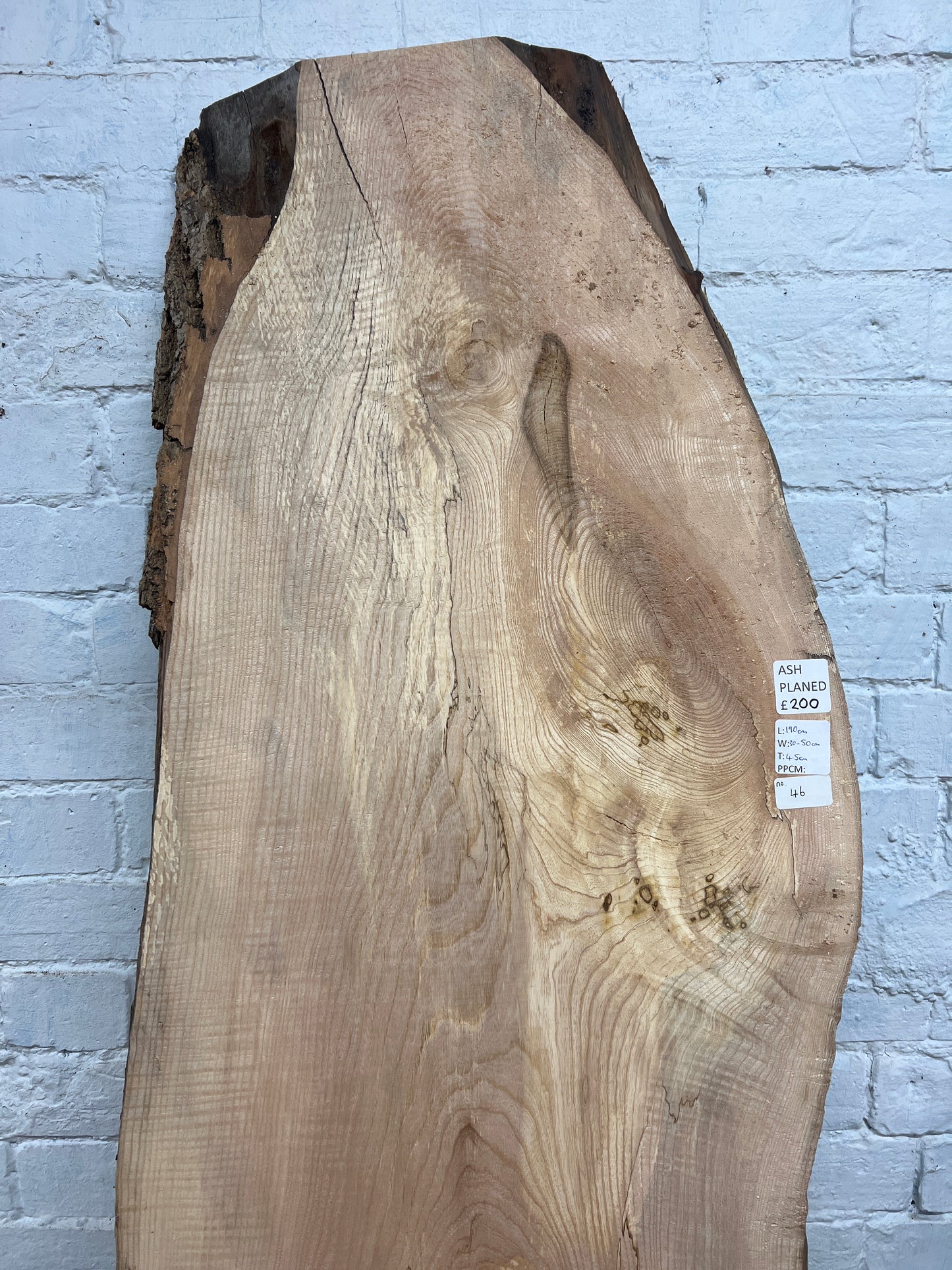 Ash No 46 - 1900x300-500x45mm Planed