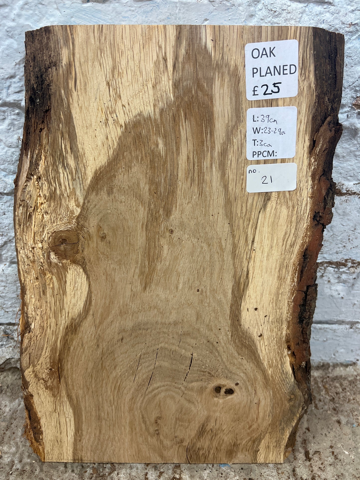 Oak No 21 - 390x230-290x30mm Planed