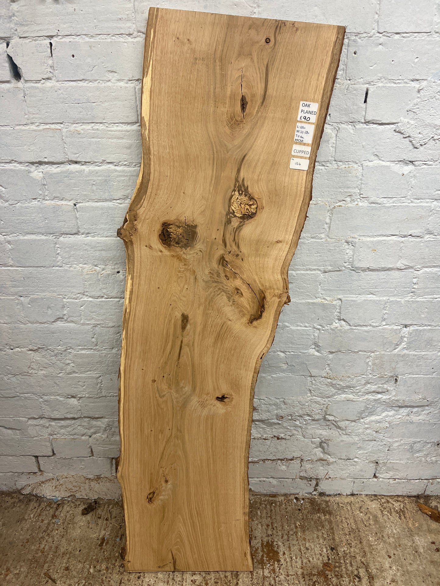 Oak No 154 - 1350x320-380x26mm Planed