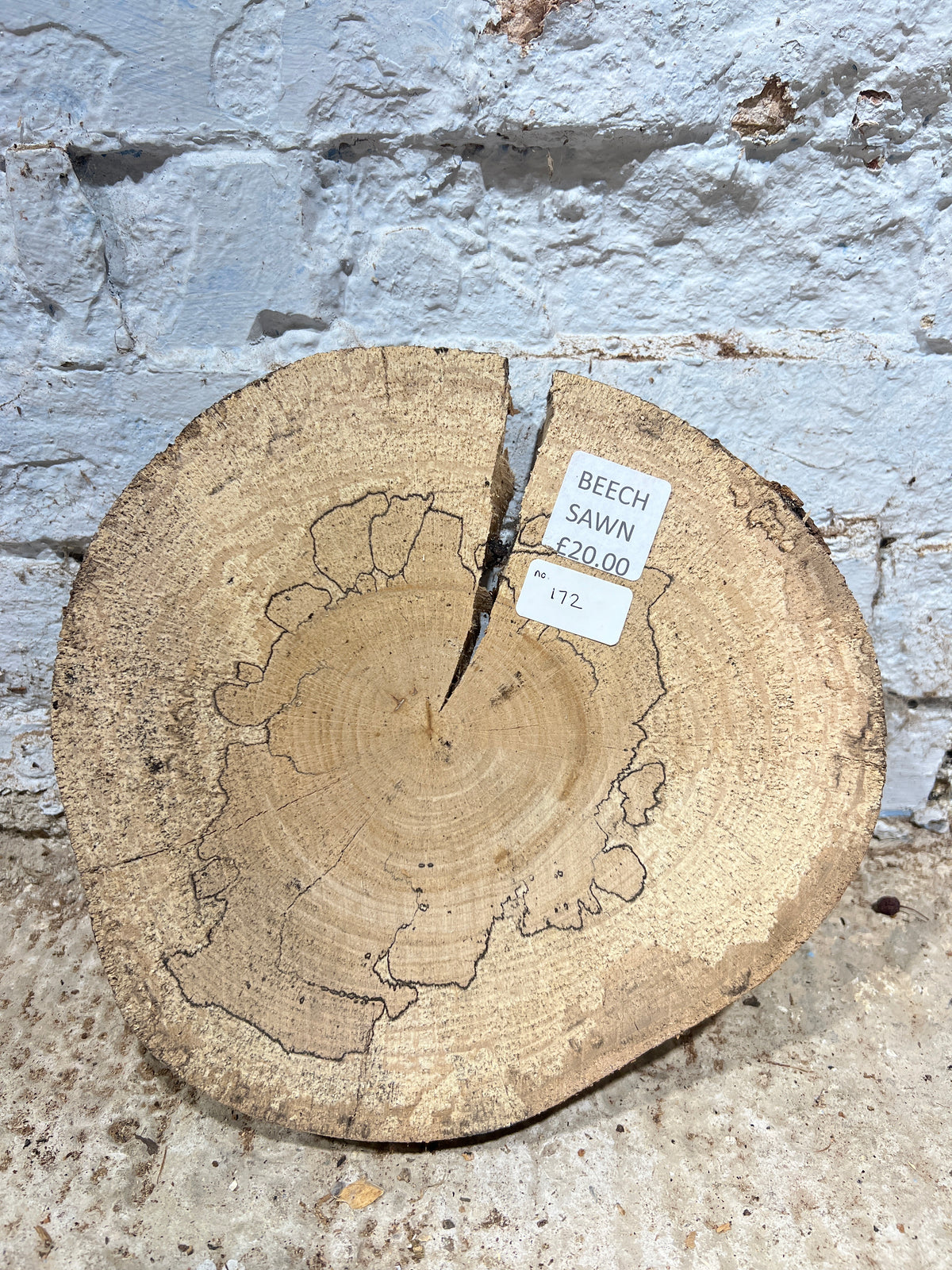 Spalted Beech No 172 - 290x280x50mm Sawn
