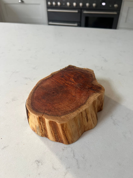 Solid English Yew Hand Made Kitchen table centrepiece Board Natural live edges