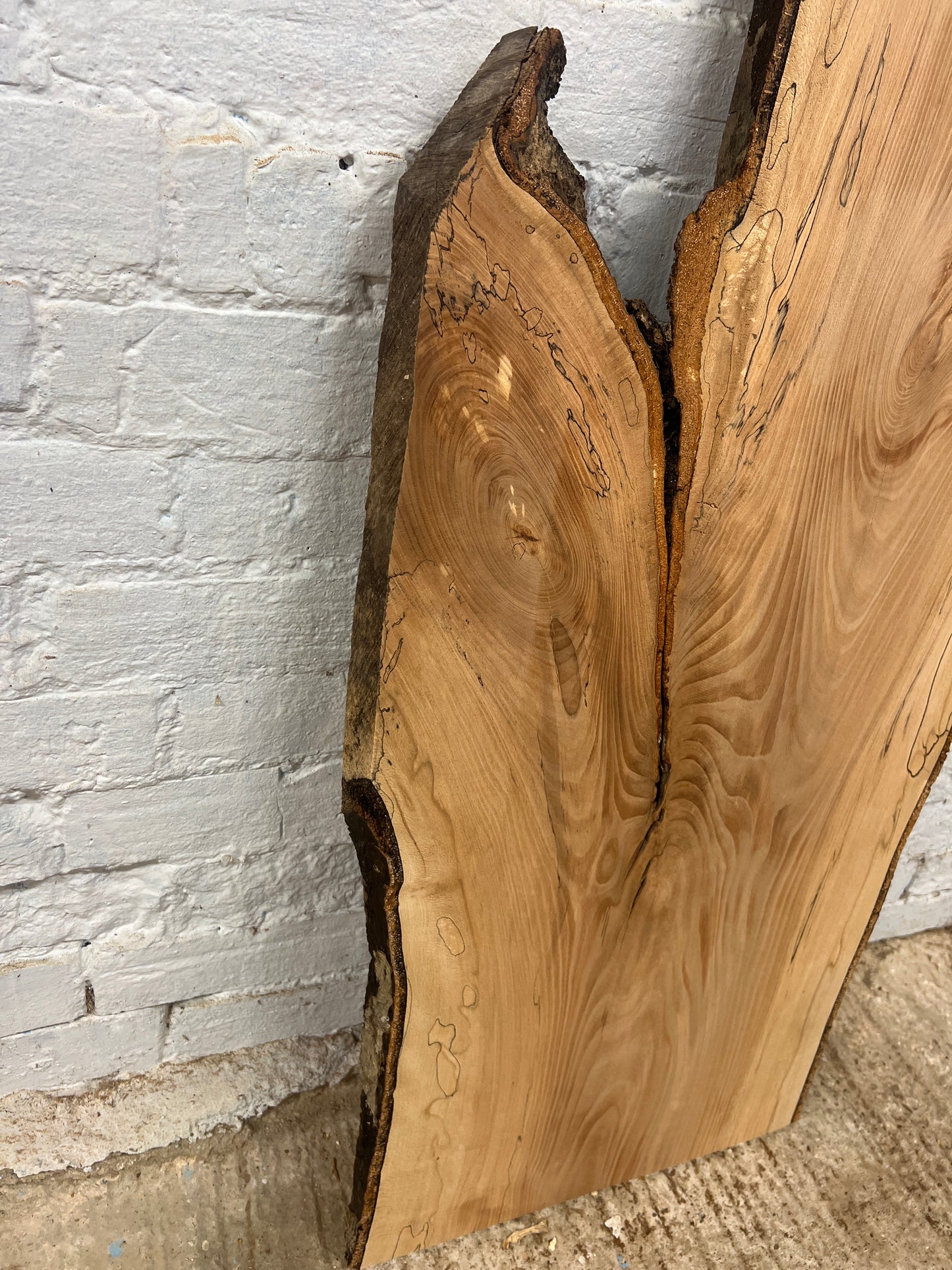Spalted Beech No 182 - 1056x350-530x30mm Planed