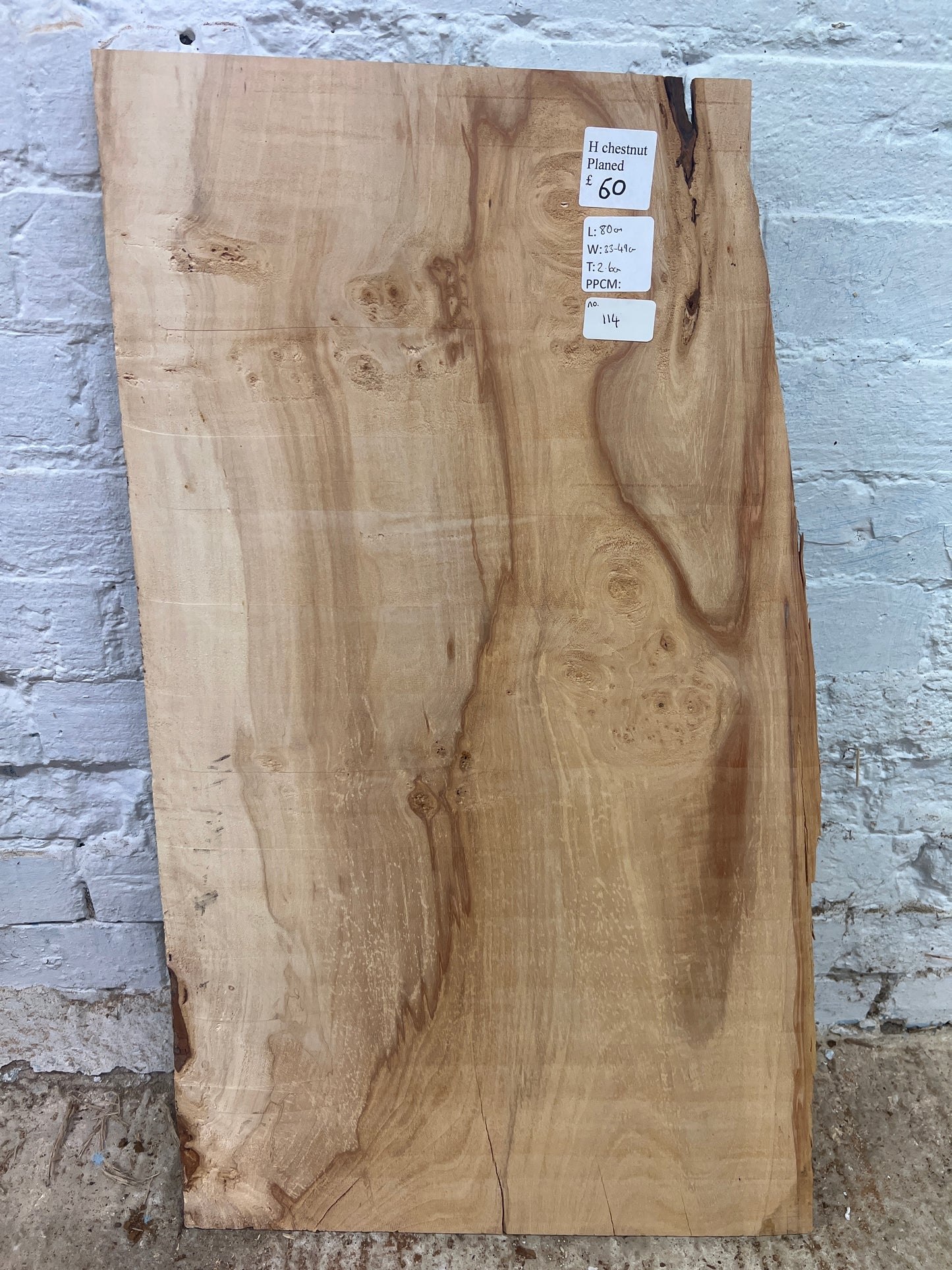 Horse Chestnut No 114 - 800x330-490x26mm Planed