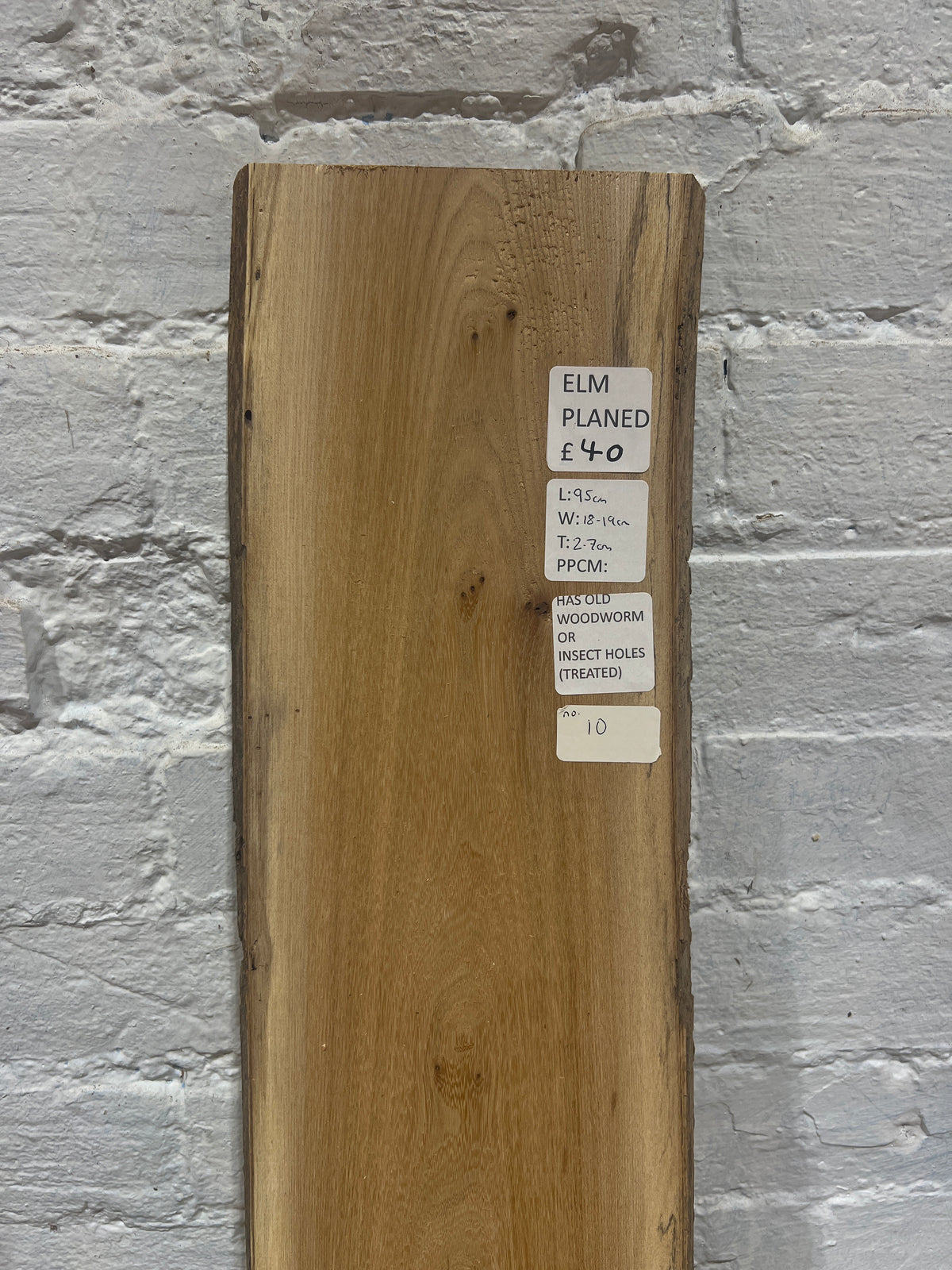 Elm No 10 - 950x180-190x27mm Planed
