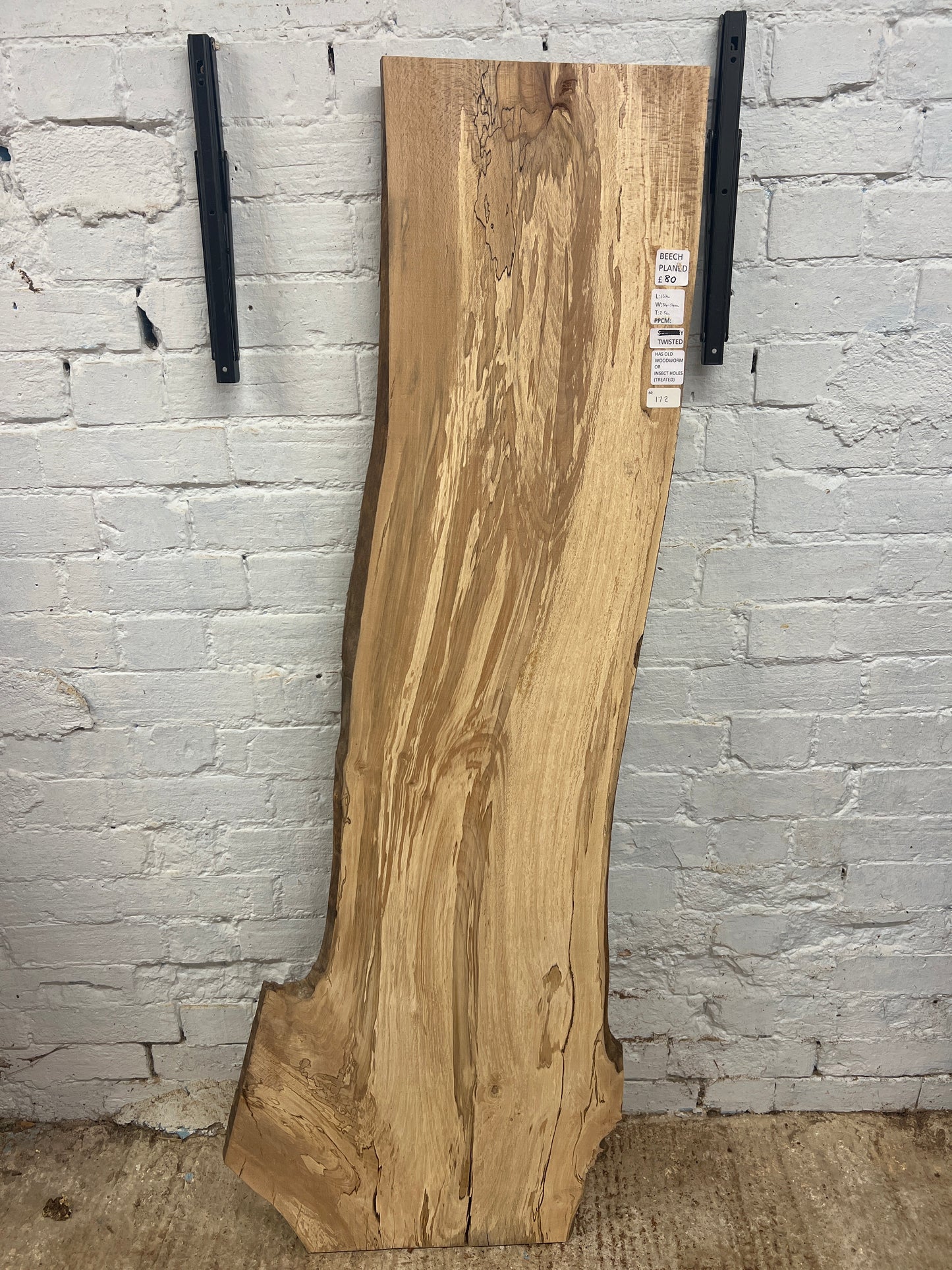 Spalted Beech No 172 - 1510x340-540x25mm