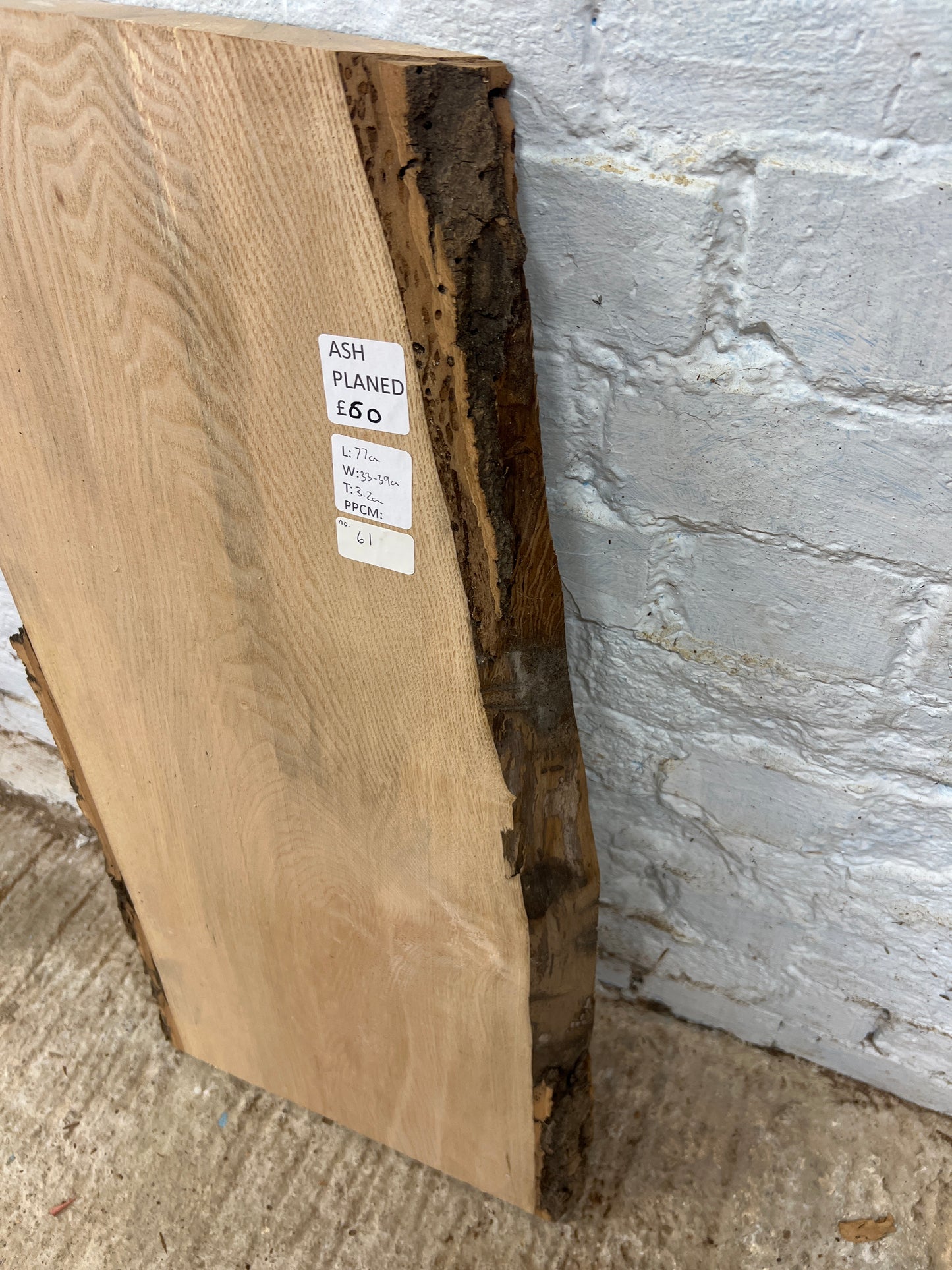 Ash No 61 - 770x330-390x32mm Planed