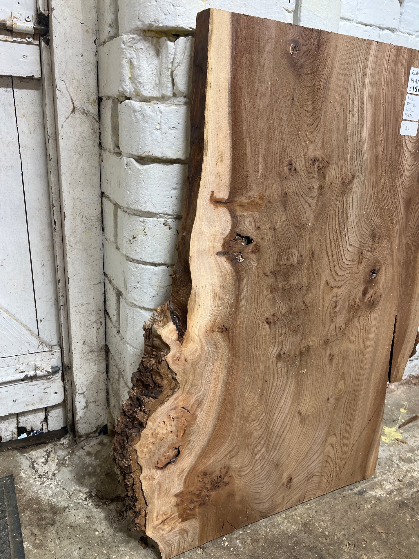 Burr Elm No 33 - 830x470-630x33mm Planed