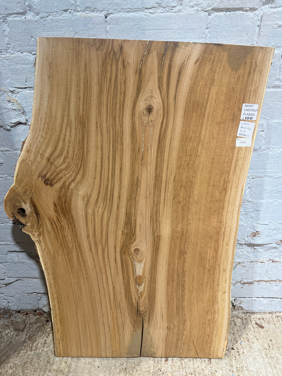 Chestnut No 244 - 905x530-630x28mm Planed