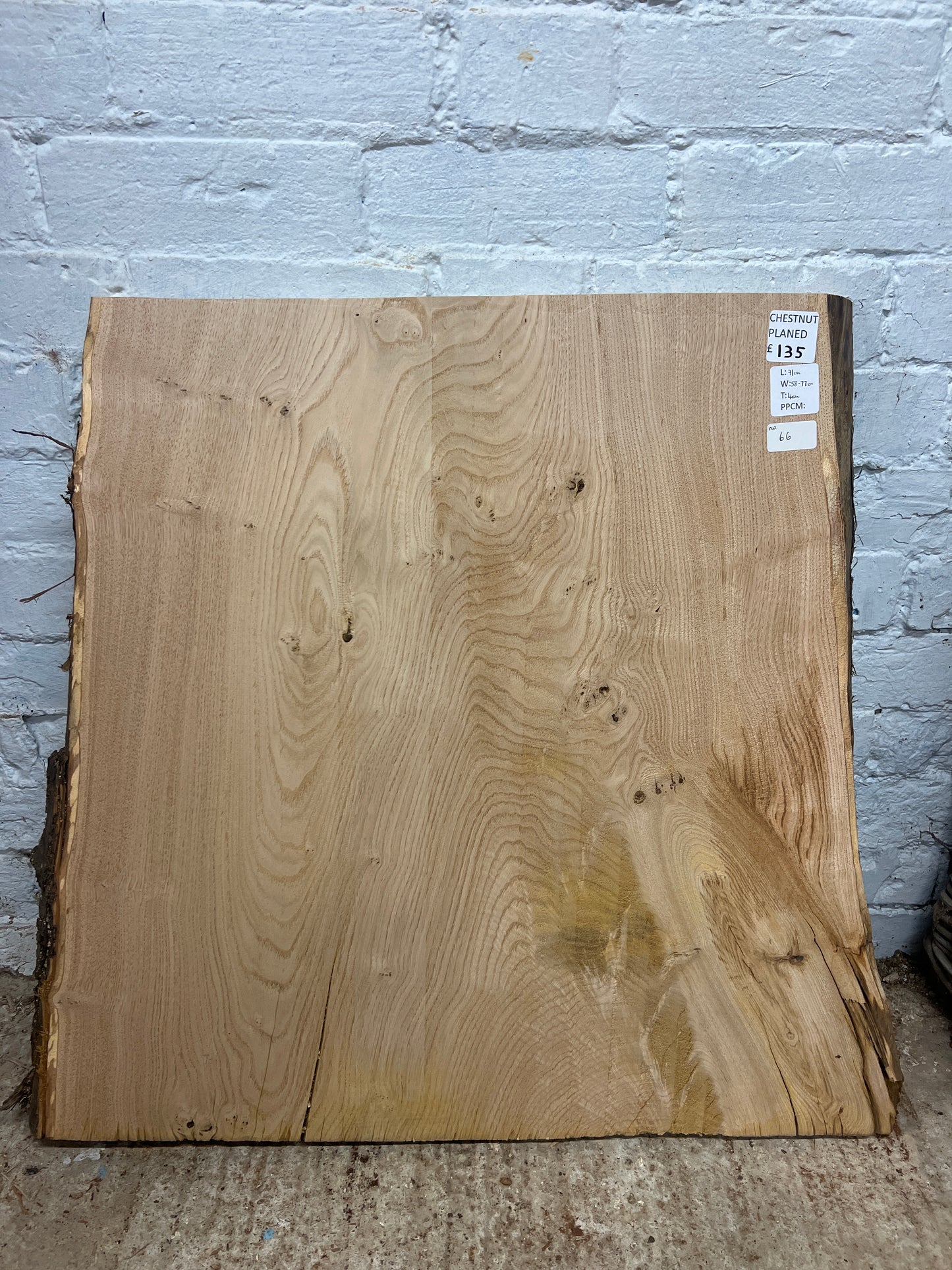 Chestnut No 66- 710x580-770x40mm Planed