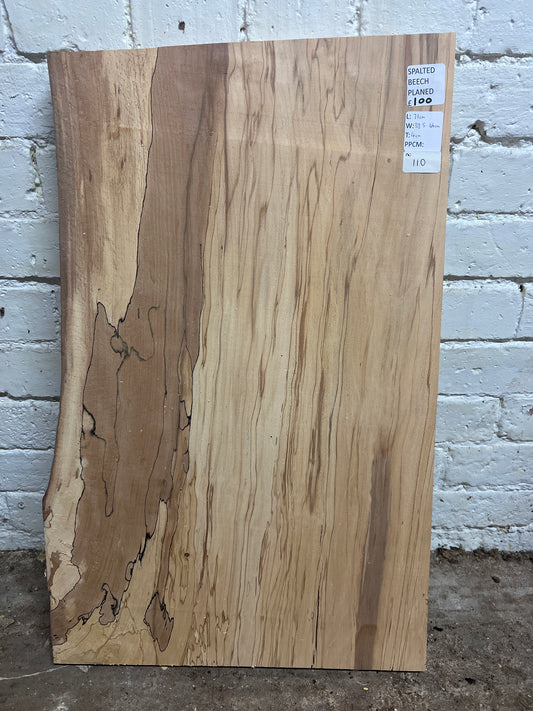 Spalted Beech No 110 - 710x395-460x40mm Planed