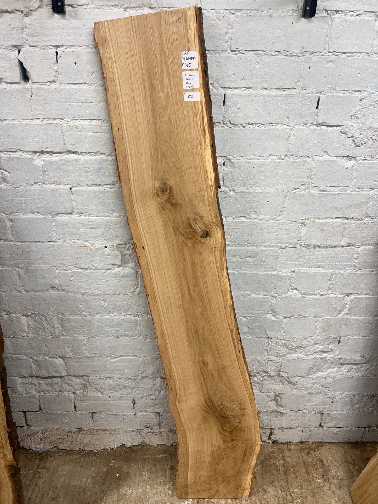Oak No 188 - 1400x230-260x20mm Planed