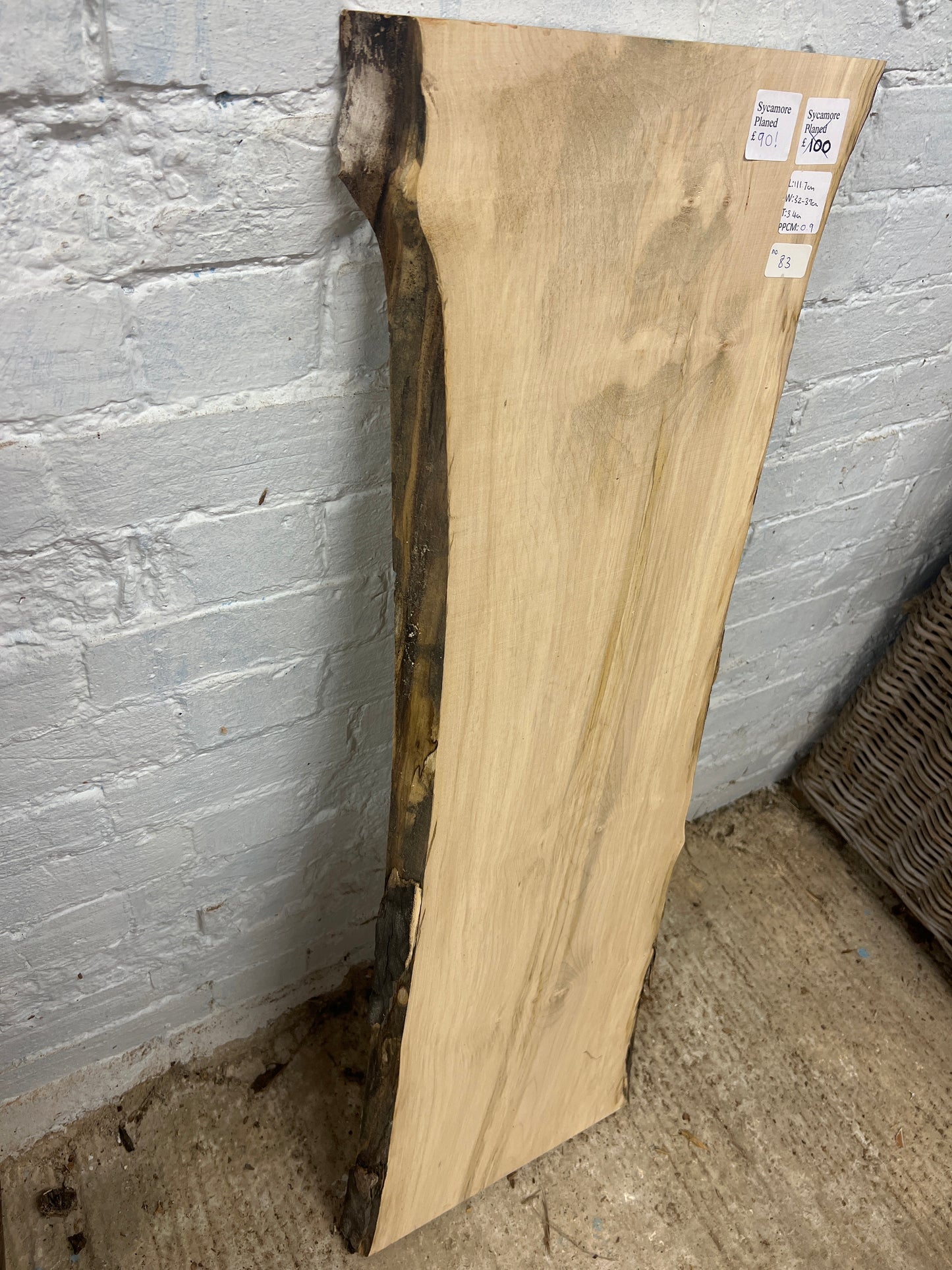 Sycamore No 83 - 1117x320-390x34mm Planed