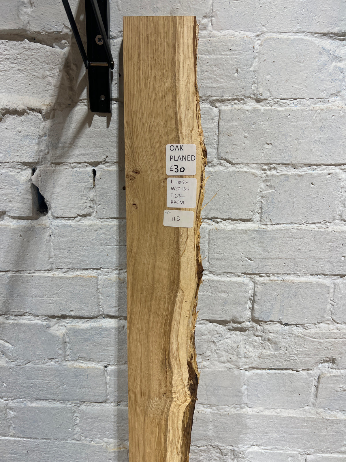 Oak No 113 - 1485x70-150x28mm Planed