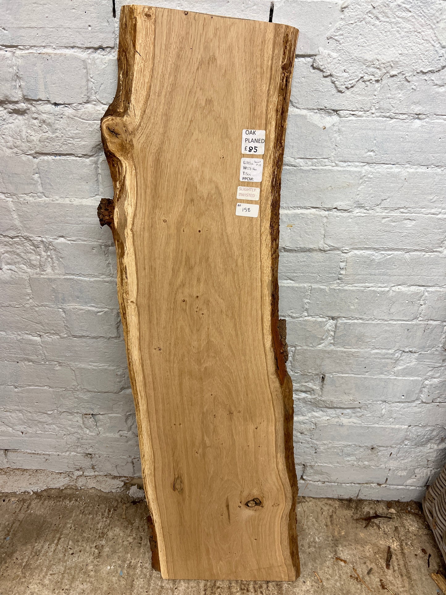 Oak No 158 - 1190x270-360x30mm Planed