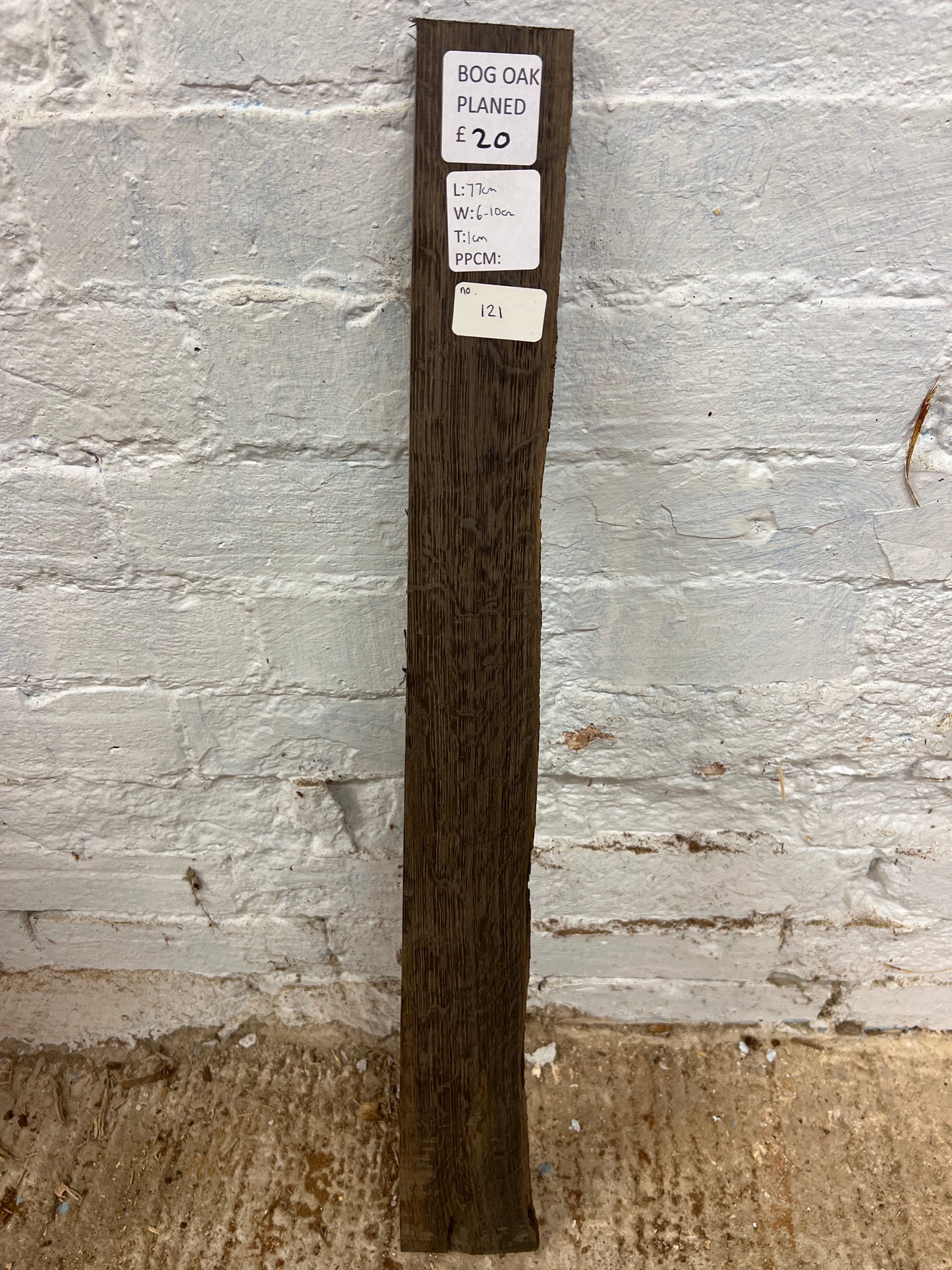 Bog Oak No 121 - 770x60-100x10mm Planed