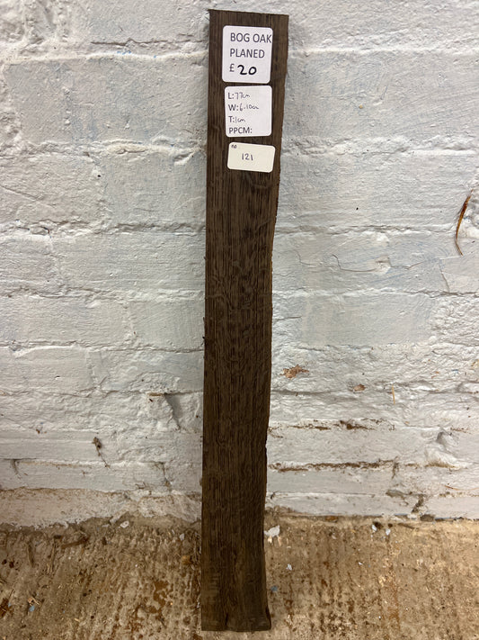 Bog Oak No 121 - 770x60-100x10mm Planed