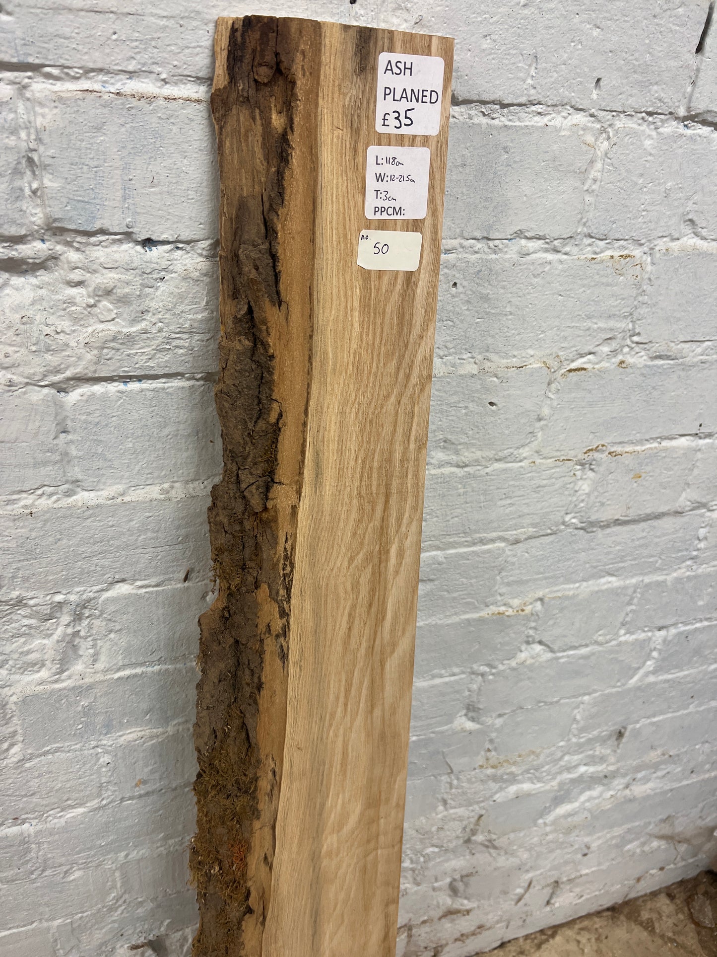 Ash No 50 - 1180x120-215x30mm Planed