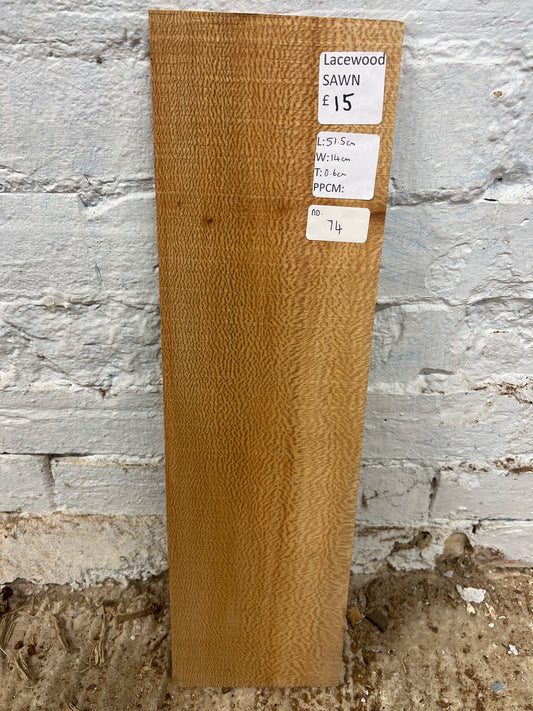 Lacewood No 74 - 515x140x6mm Sawn