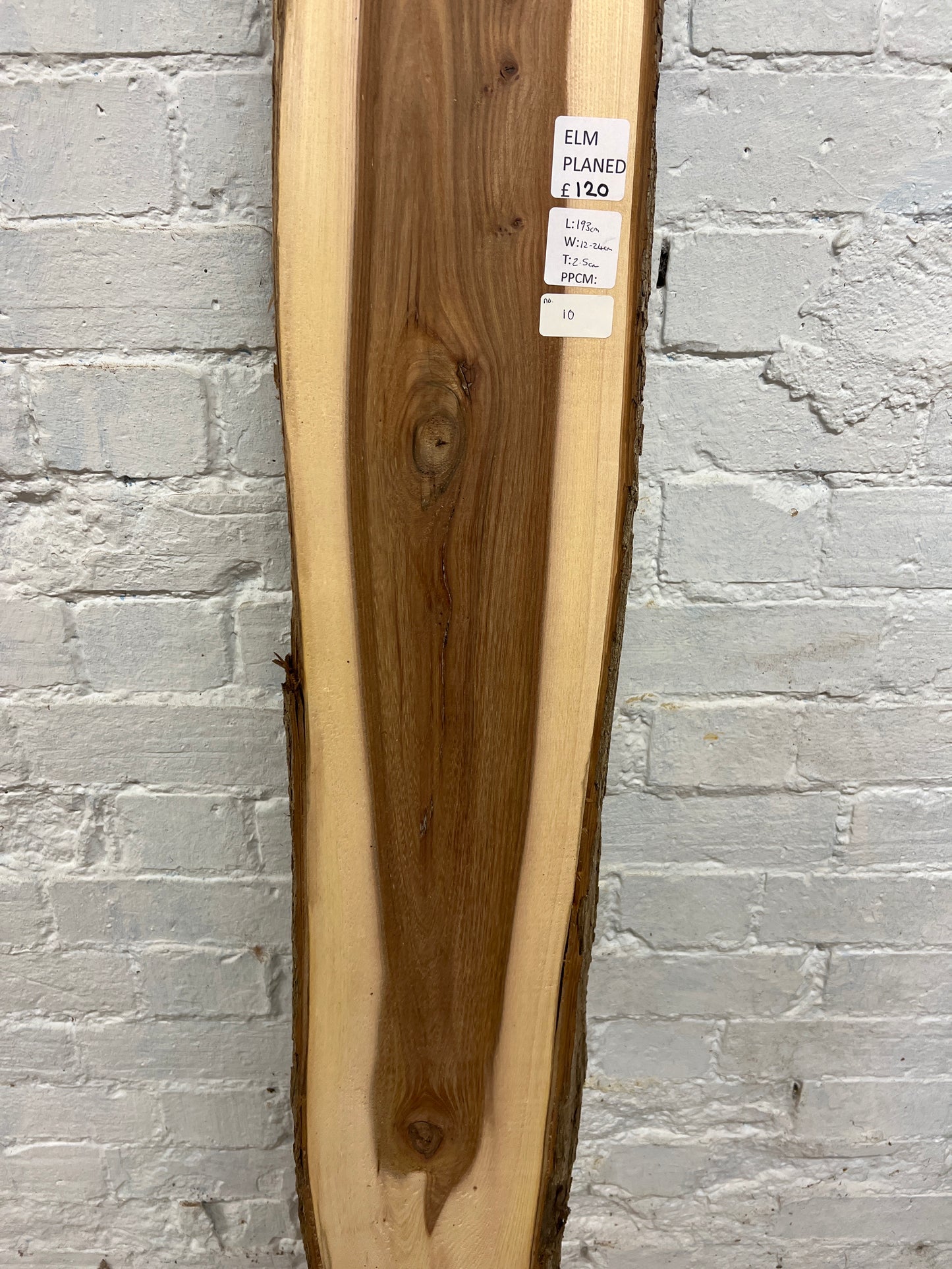 Elm No 10 - 1930x120-240x25mm Planed