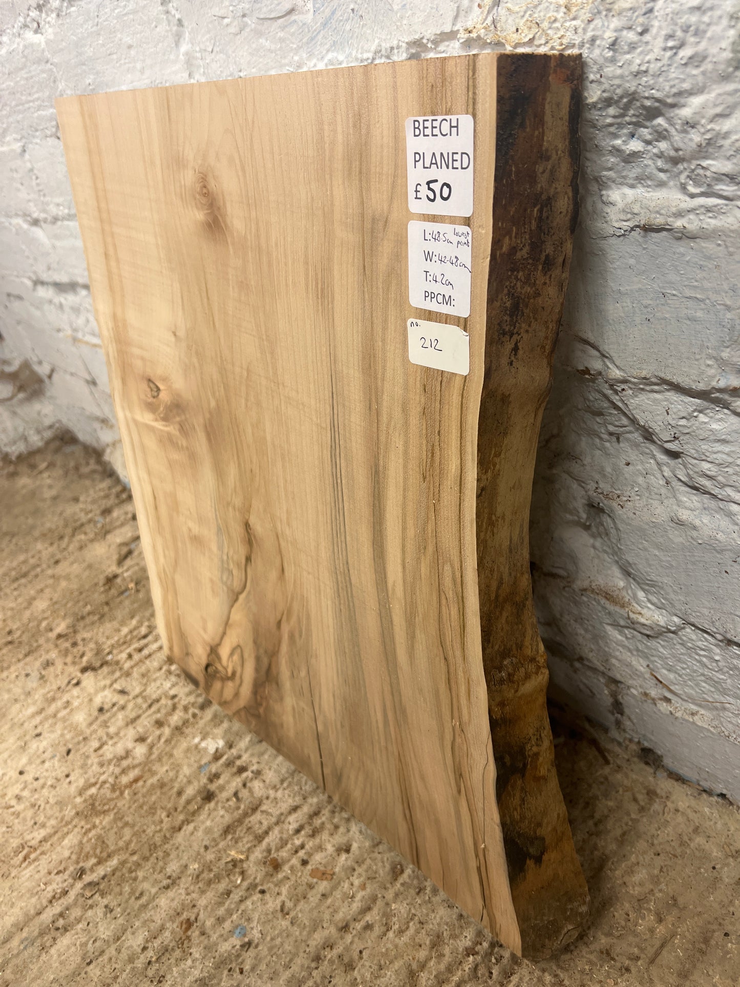 Beech No 212 - 485x420-480x42mm Planed