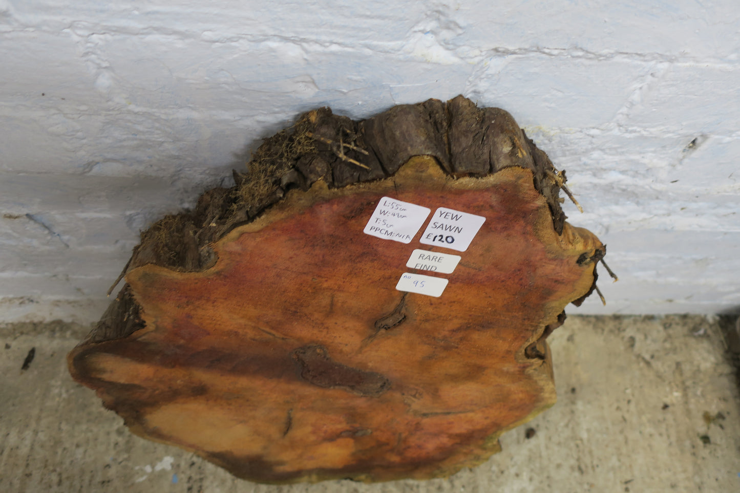 Yew No 95 - 550x480x50mm Planed
