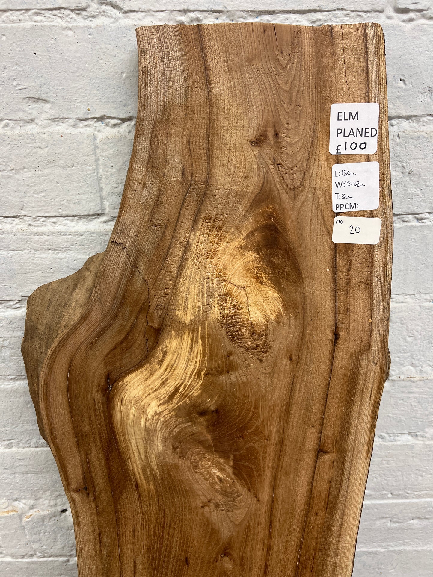 Elm No 20 - 1300x180-320x30mm Planed