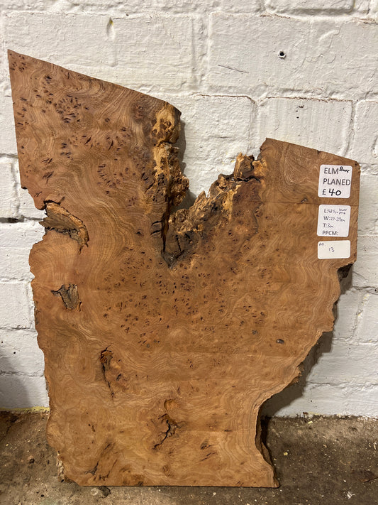 Burr Elm No 13 - 435x270-390x30mm Planed