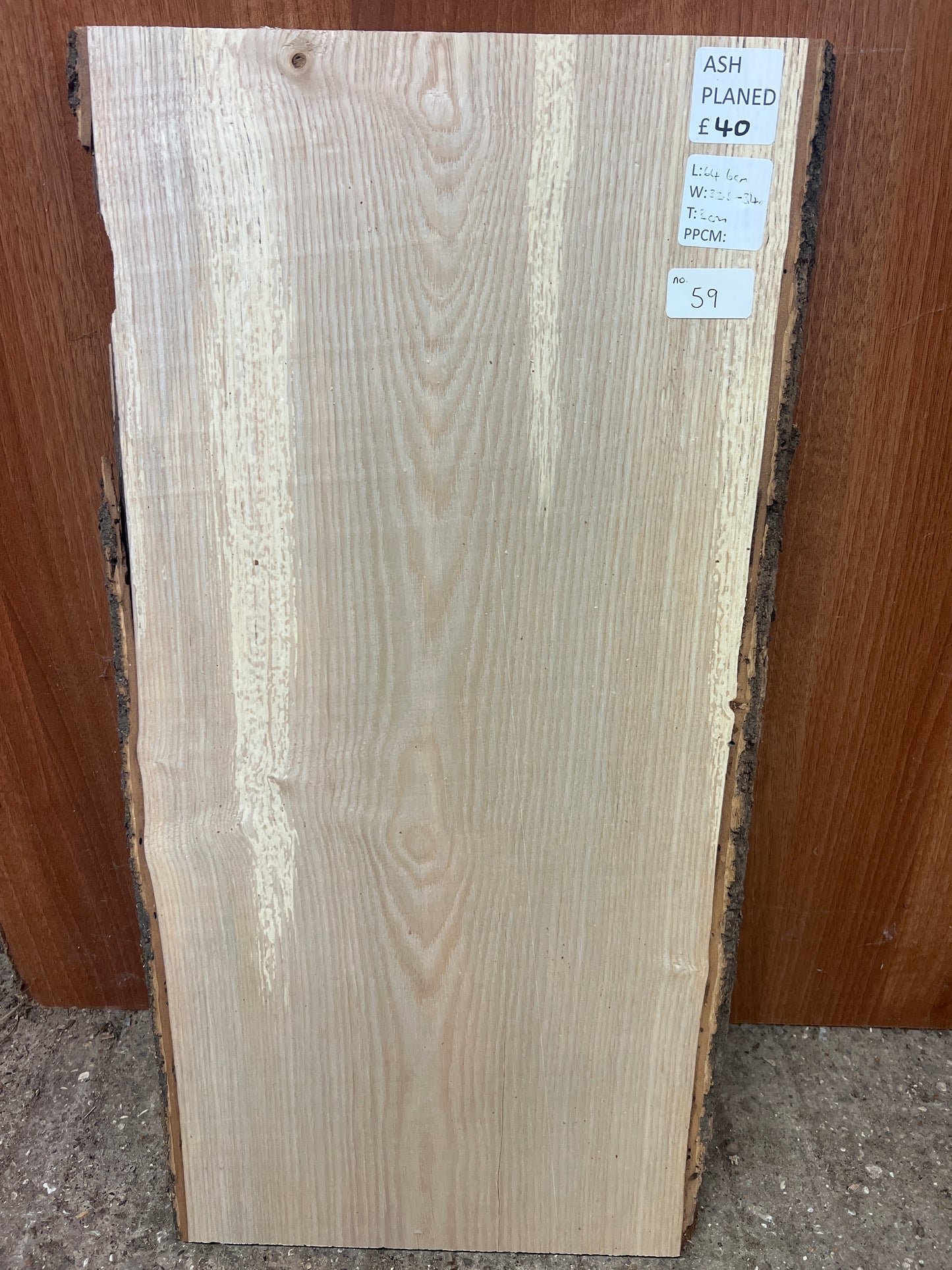 Ash No 59 - 646x325-340x30mm Planed