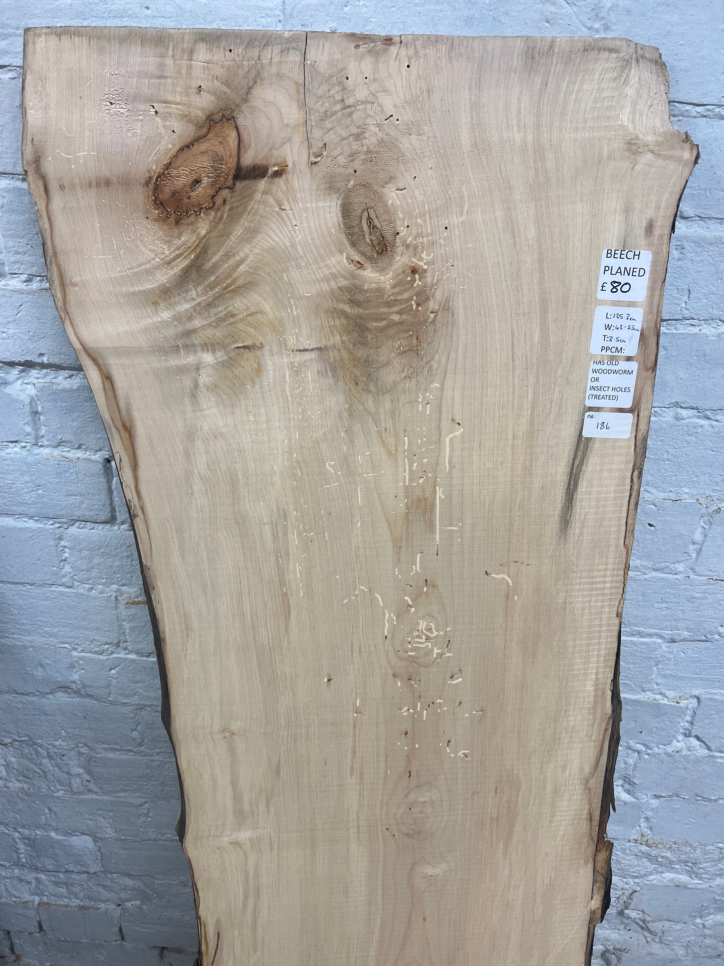 Beech No 186 - 1353x430-530x35mm Planed