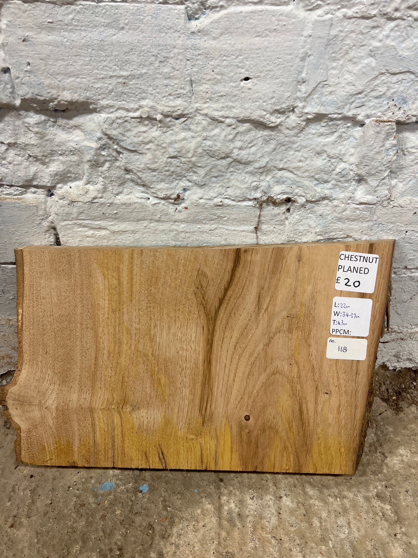 Chestnut No 118 - 220x340-370x43mm Planed