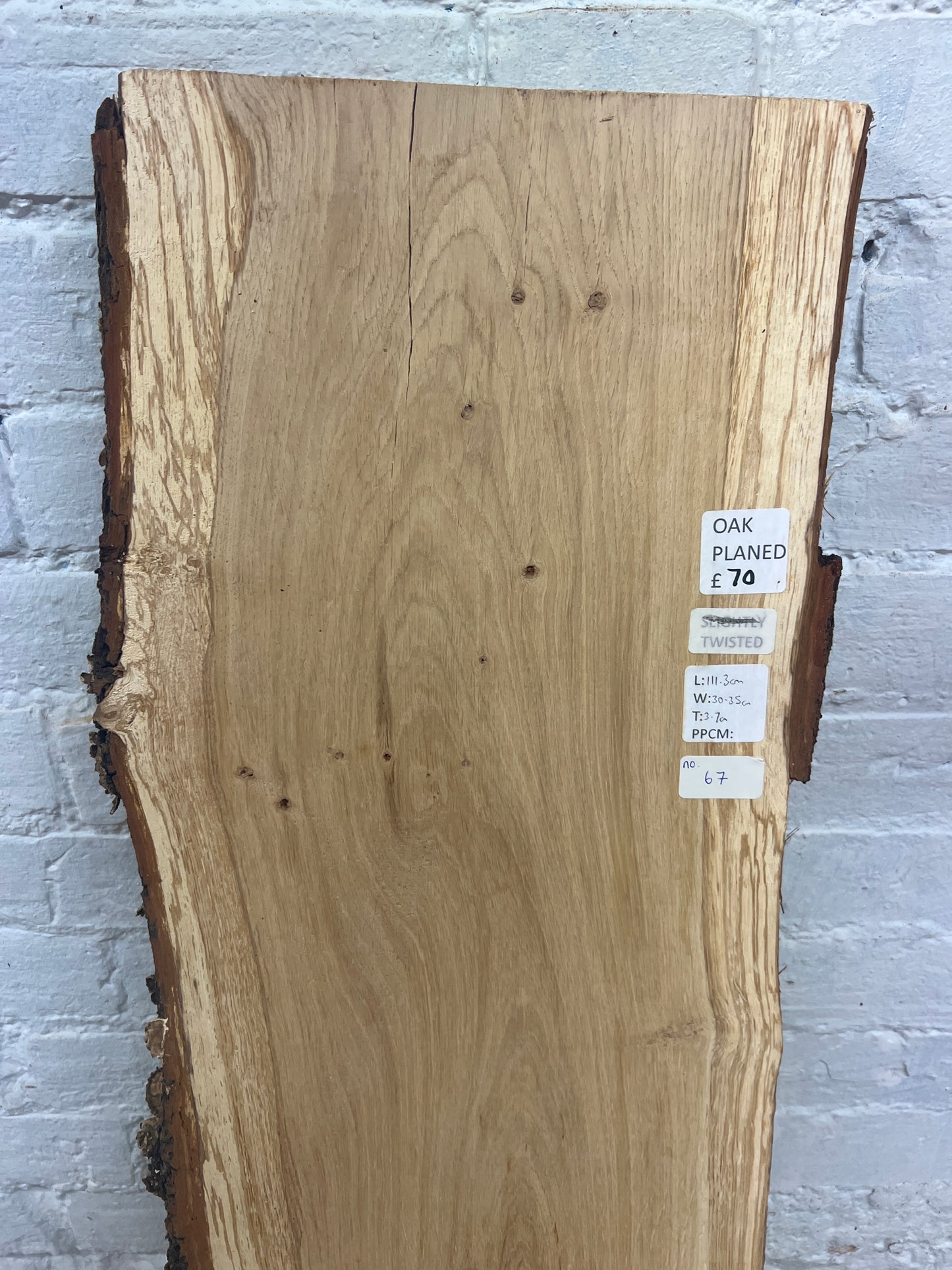 Oak No 67 - 1113x300-350x37mm Planed