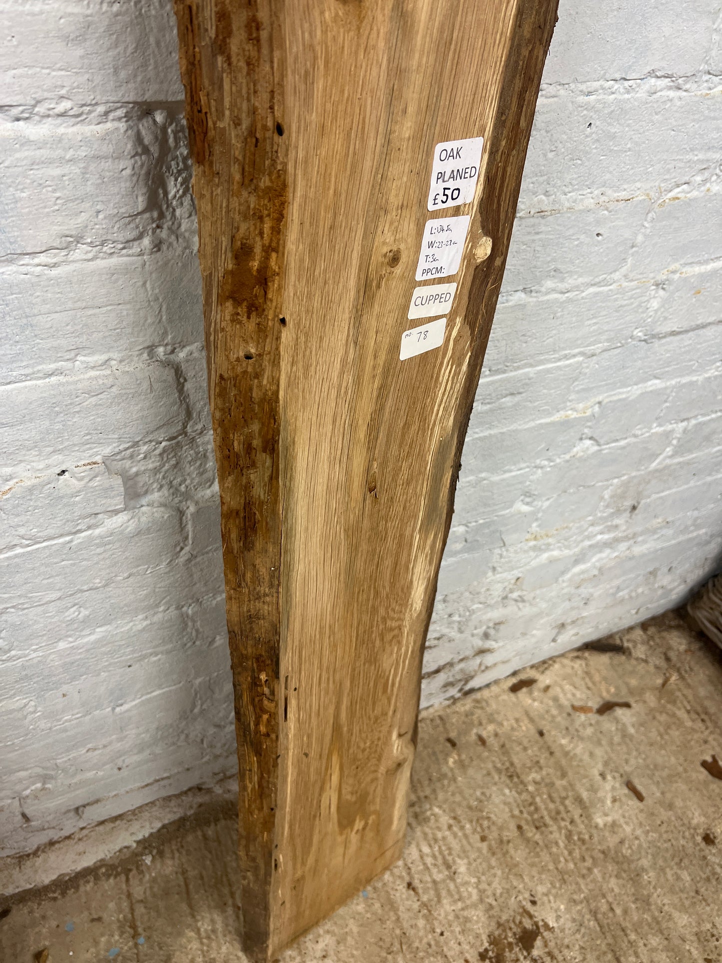 Oak No 78 - 1345x230-270x30mm Planed