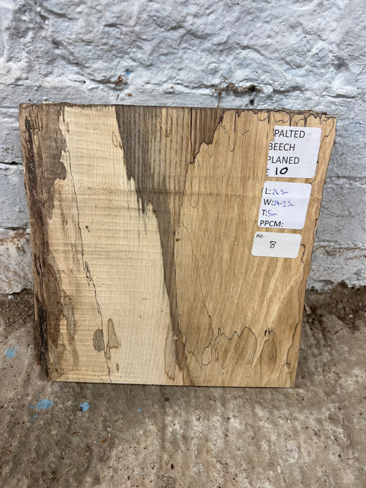 Spalted Beech No 8 - 245x240-250x50mm Planed