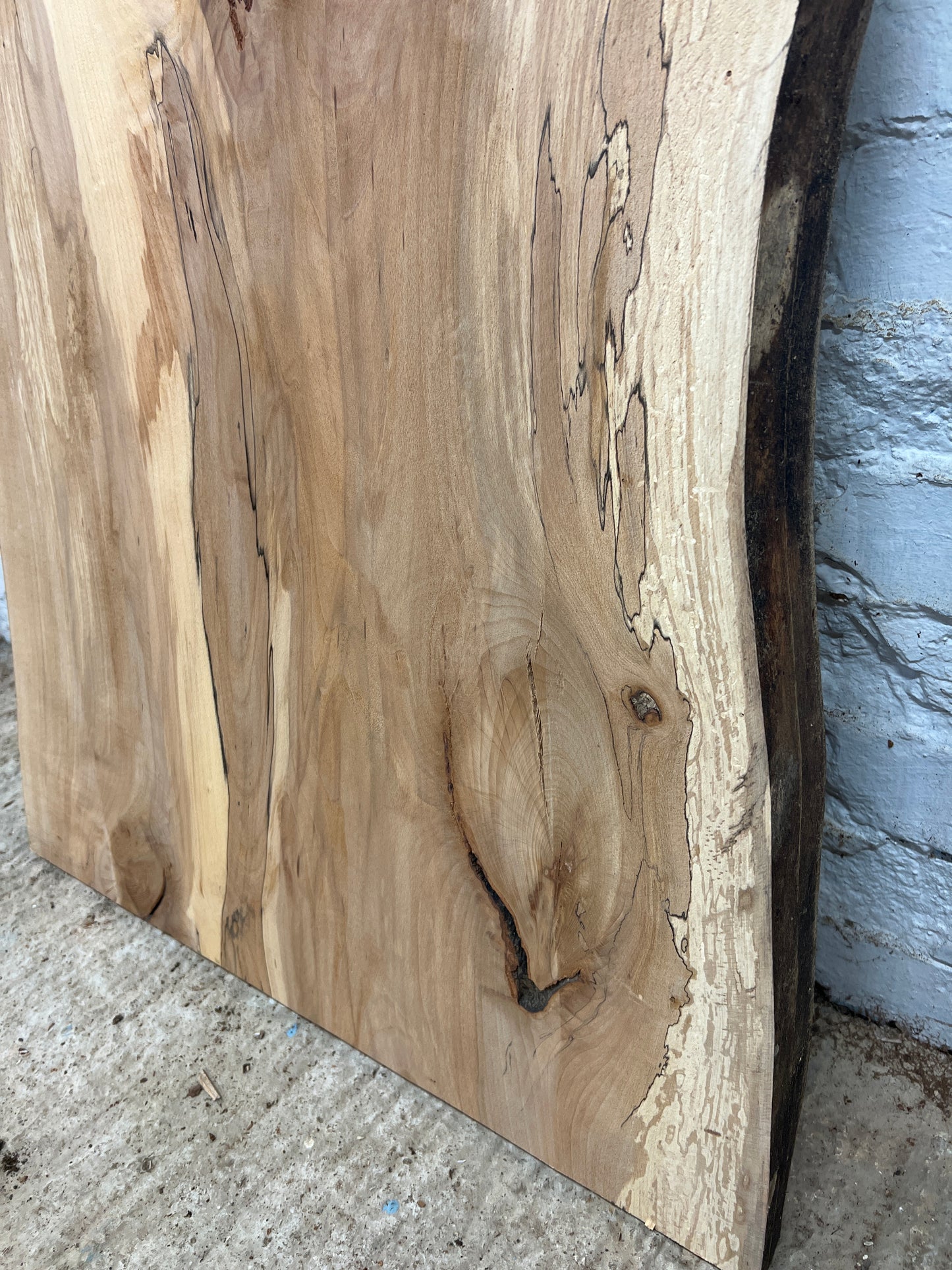 Spalted beech No 17 - 1135x630-710x45mm Planed