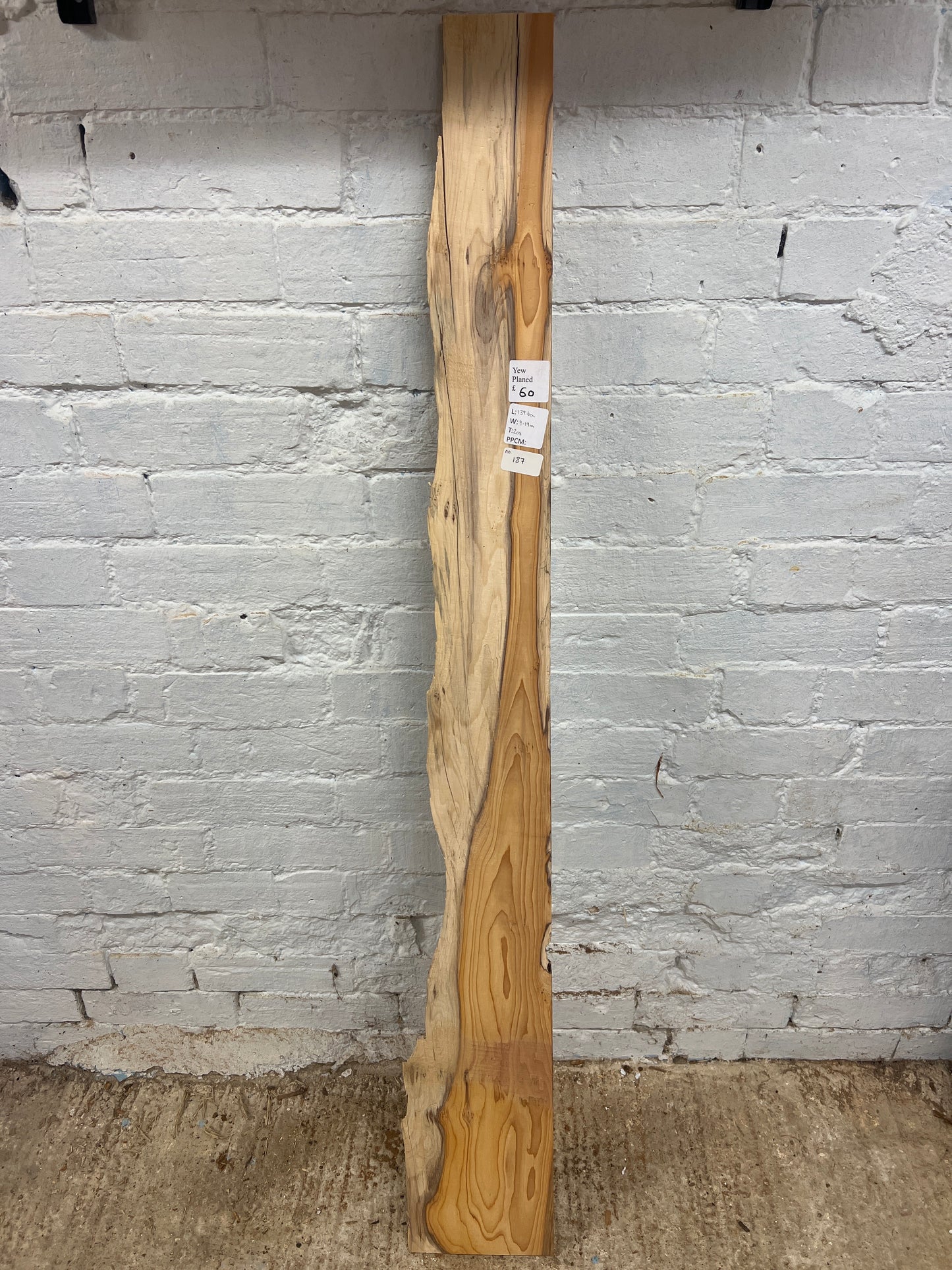 Yew No 187 - 1396x90-190x20mm Planed