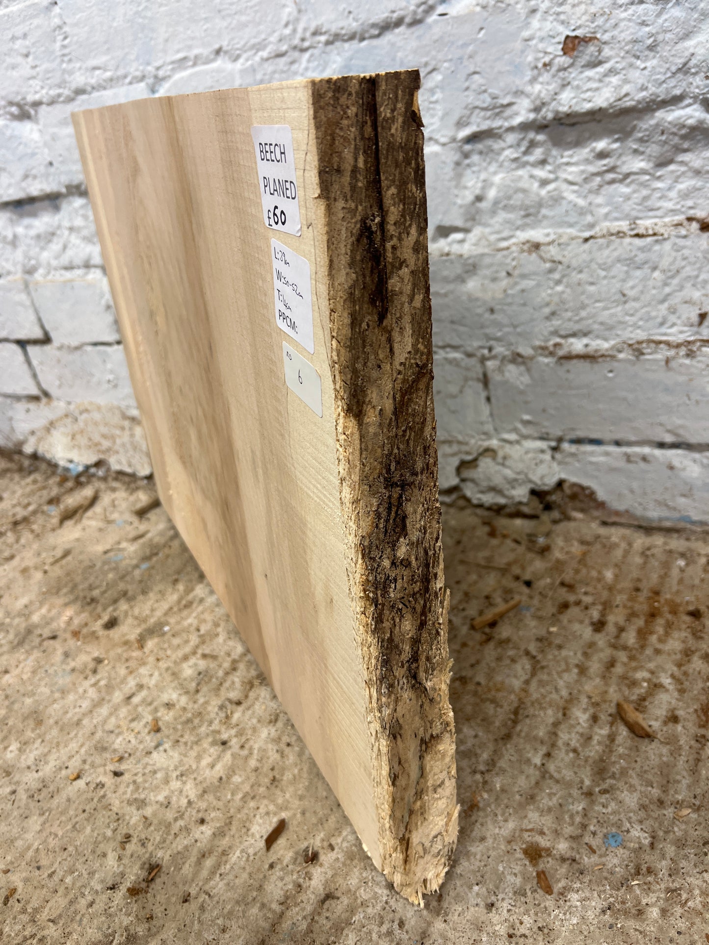 Beech No 6 - 390x500-520x40mm Planed